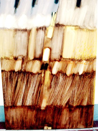 One of works is displayed at the Vietnam - Japan Contemporary Art Exhibition.